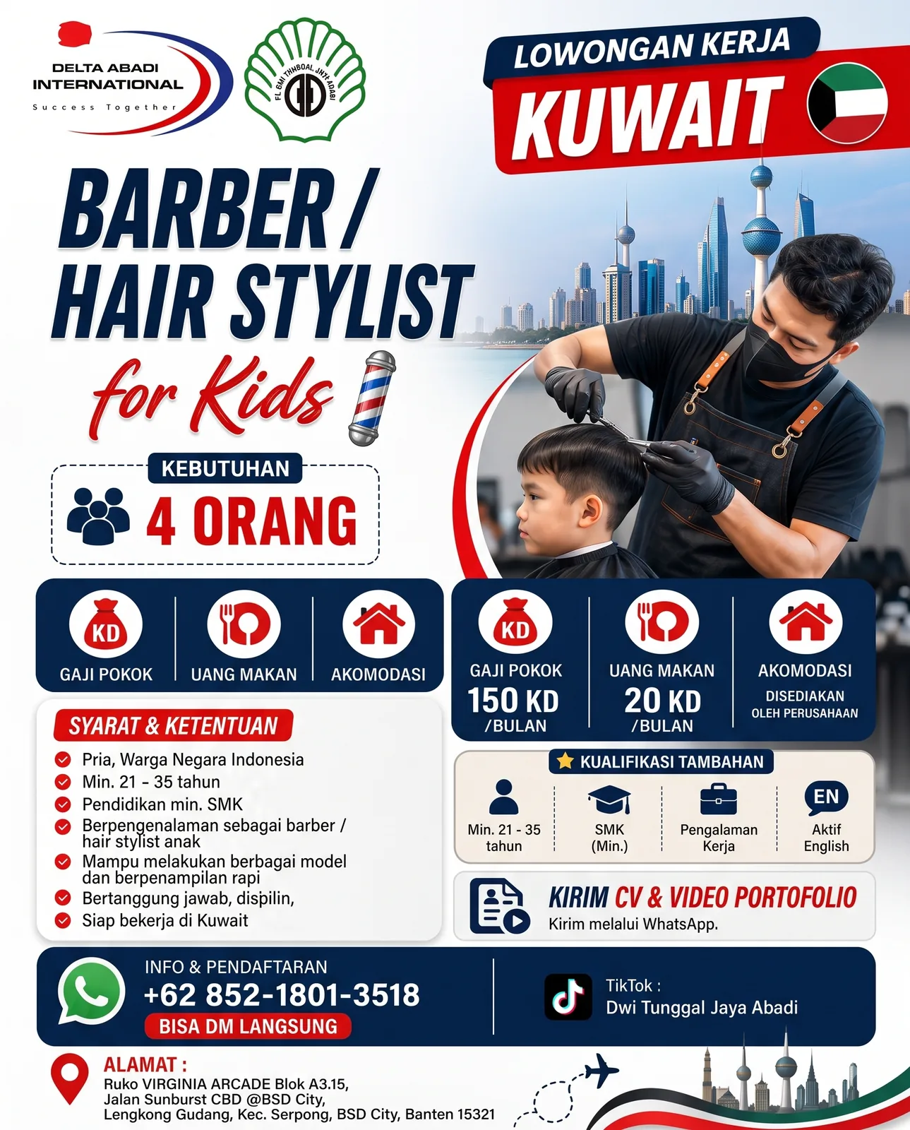 Lowongan Profesional Barber Luar Negeri