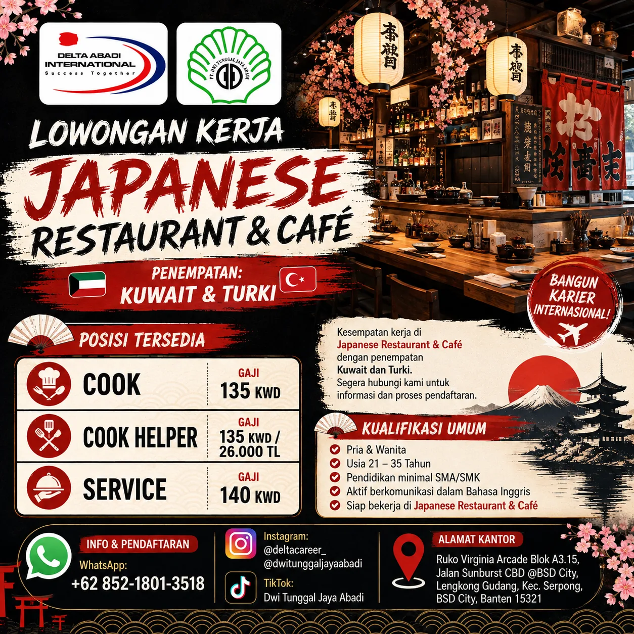 Lowongan Kerja Japanese Restaurant & Café