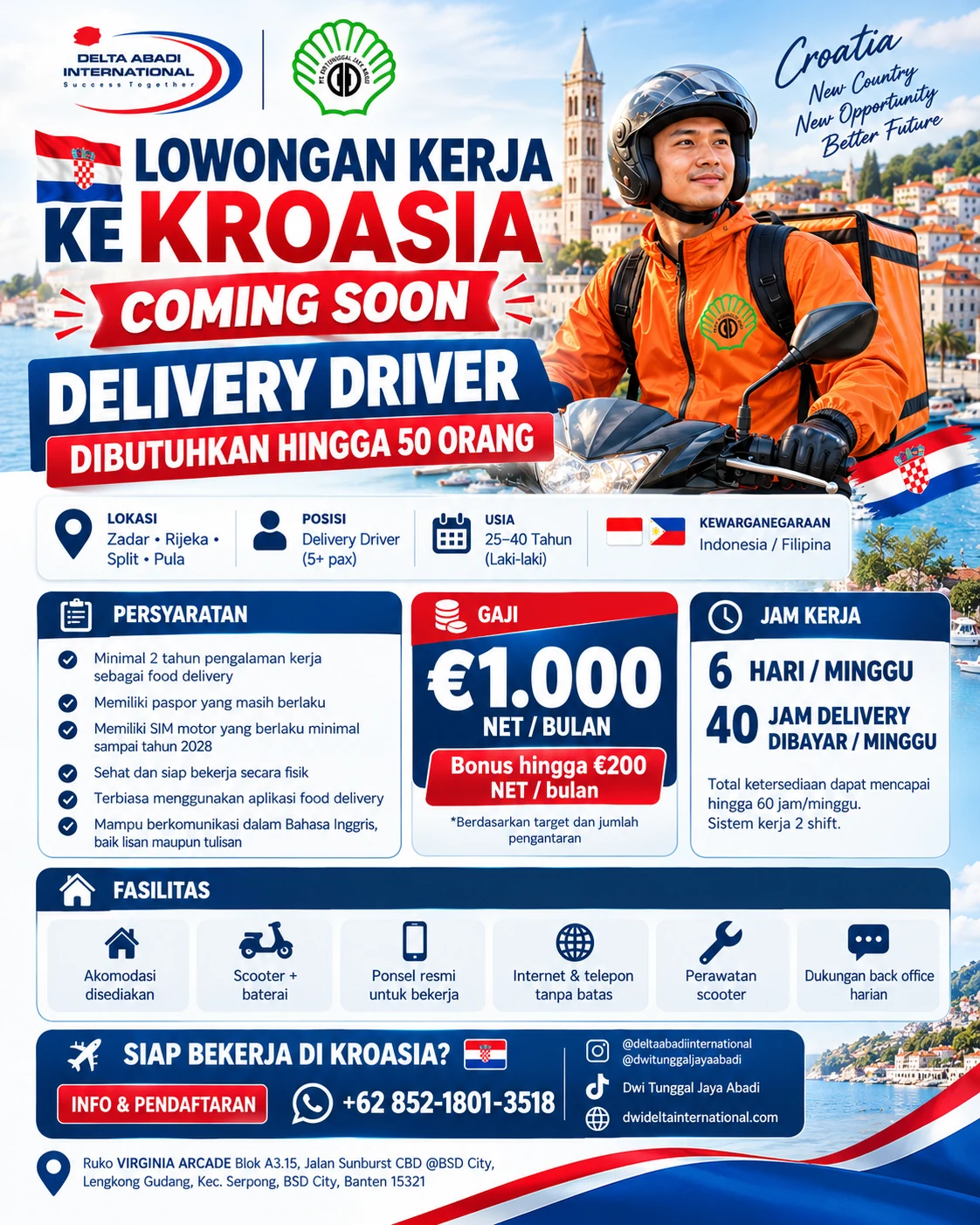 Lowongan Kerja Kroasia Delivery Driver