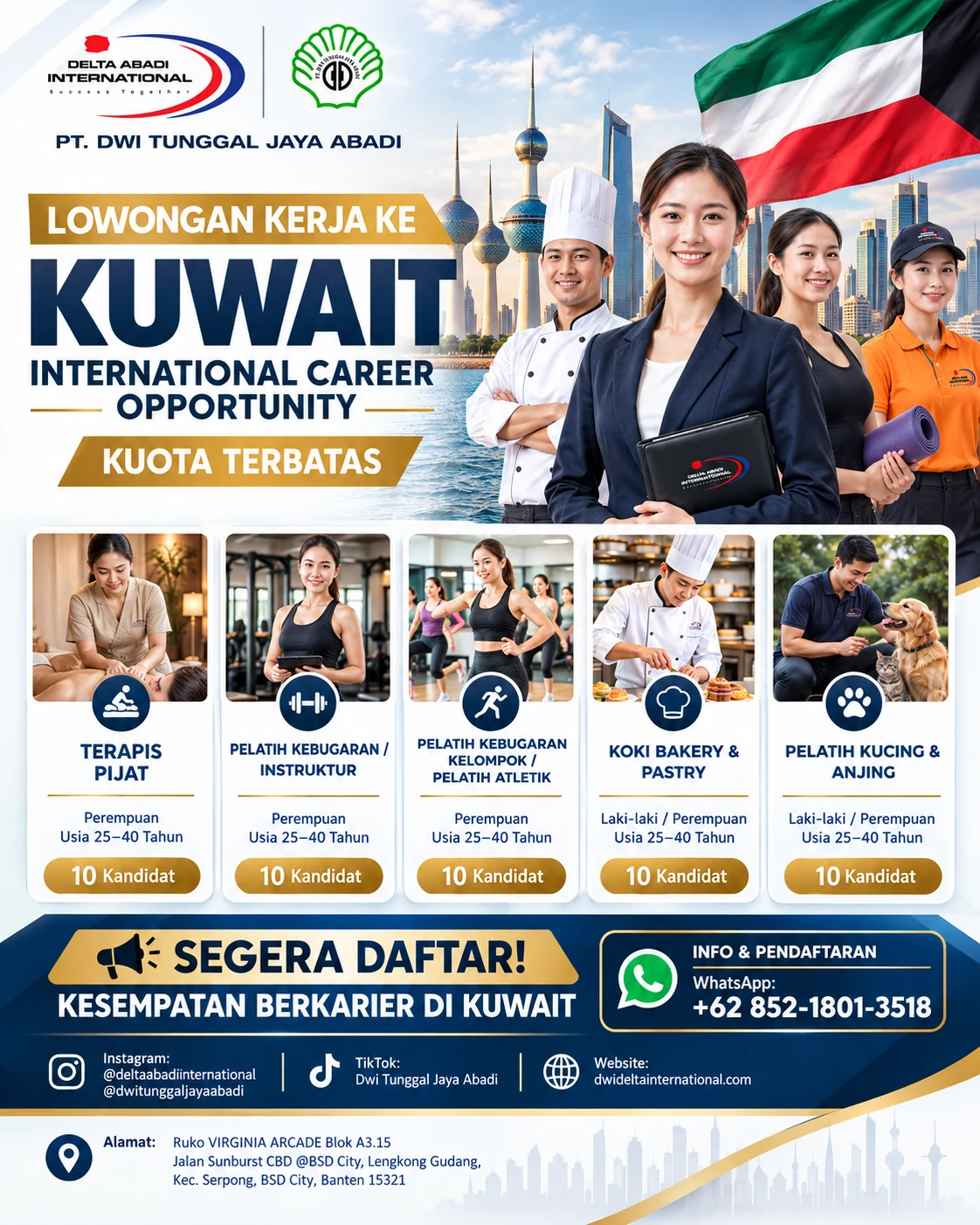 Lowongan Kerja Kuwait Spesialis & Wellness
