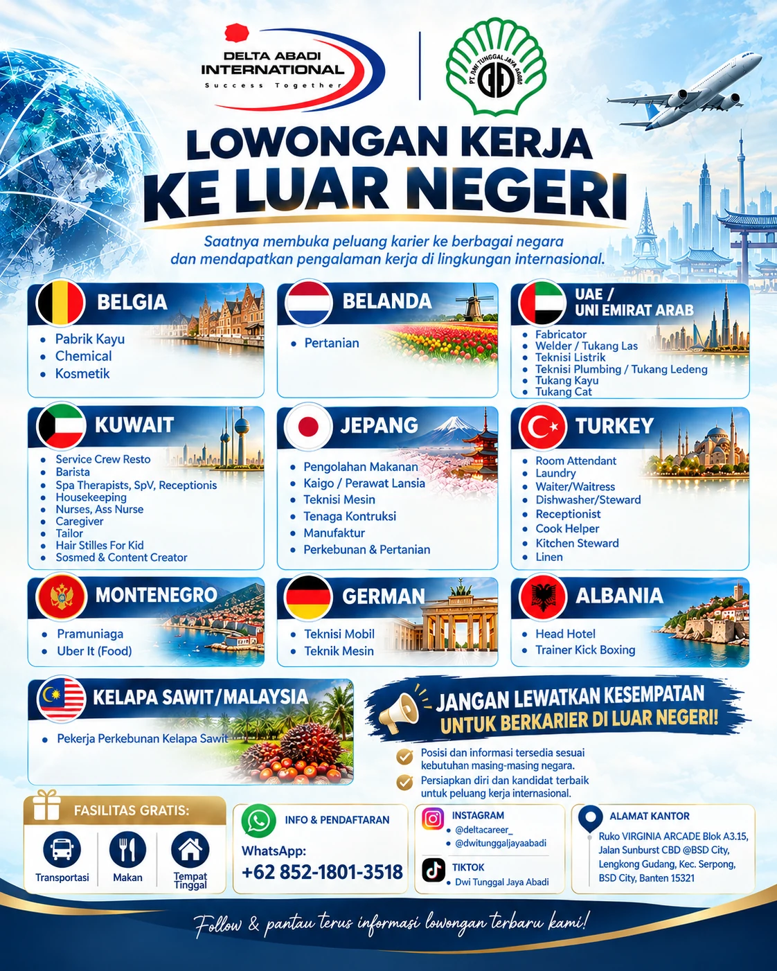 Master Lowongan Kerja Luar Negeri 10 Negara
